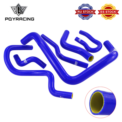 Tuyau de liquide de refroidissement de radiateur de Silicone de 6 pièces, kit de tuyau de Silicone pour Honda CIVIC SOHC D15 D16 EG EK 92-00 bleu et jaune PQY-LX1303C-QY ► Photo 1/6