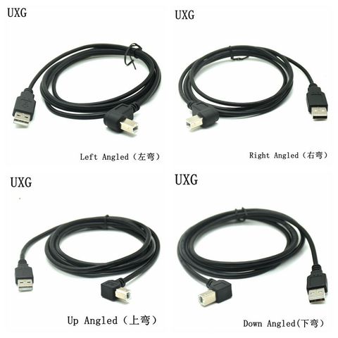 Câble USB haute vitesse 2.0 A vers B mâle à Angle droit de 90 degrés, cordon pour imprimante Canon, Brother, Samsung, Hp, Epson, 5m, 3m, 1.5m ► Photo 1/6