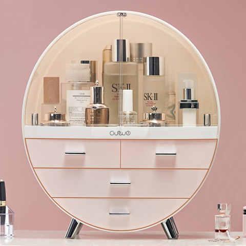 Mode nouveau maquillage organisateur grande capacité étanche et anti-poussière cosmétique boîte de rangement bureau beauté tiroir de rangement ► Photo 1/6