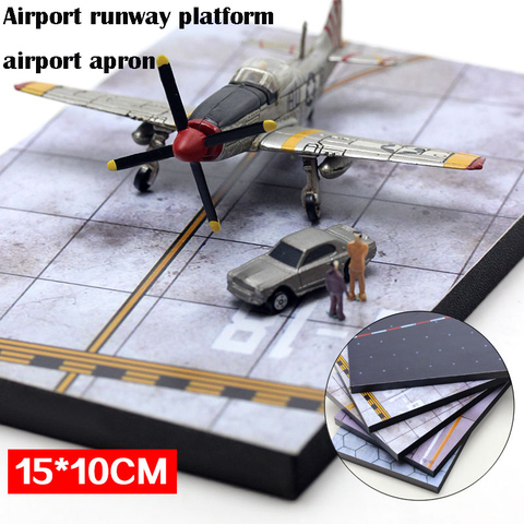 Tablier d'aéroport, plate-forme d'aéroport, tablier statique, modèle de piste, Table de sable militaire 15*10 cm ► Photo 1/5