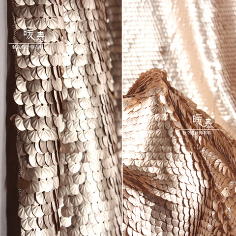 Brodé Sequin tissu or poisson échelle paillettes bricolage sirène scène vêtements accessoires décor jupe robe de mariée concepteur tissu ► Photo 1/5