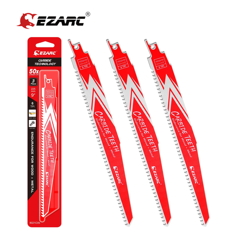 EZARC – lames de scie alternatives en carbure, 3 pièces, Endurance pour le bois dur et le métal, démolition R656HM 150mm/6 