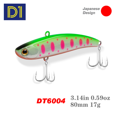 D1 Koume 80 leurres VIB de pêche 80mm 17g longue coulée hochets appâts durs coulant appâts artificiels basse brochet matériel de pêche ► Photo 1/6