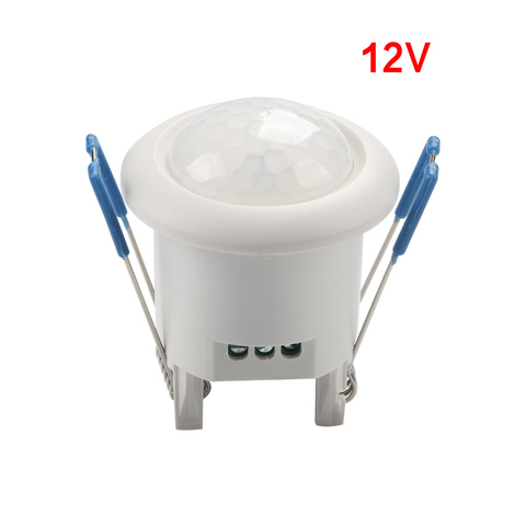 220V 12V Mini réglable 360 degrés plafond capteur commutateur PIR infrarouge corps mouvement capteur détecteur lampe interrupteur blanc ► Photo 1/6