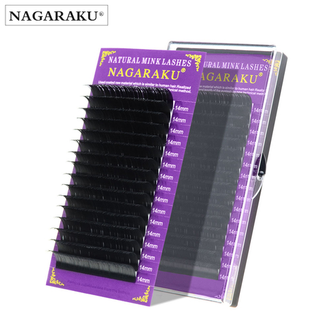 NAGARAKU-cils synthétiques de maquillage, 16 rangées, individuels de haute qualité, doux et naturels ► Photo 1/6