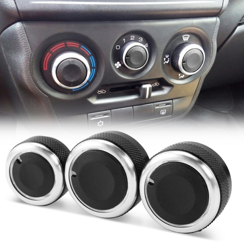 Bouton de commande thermique, en alliage d'aluminium, 3 pièces, Installation de climatisation pour Lada Granta, accessoires de voiture ► Photo 1/6