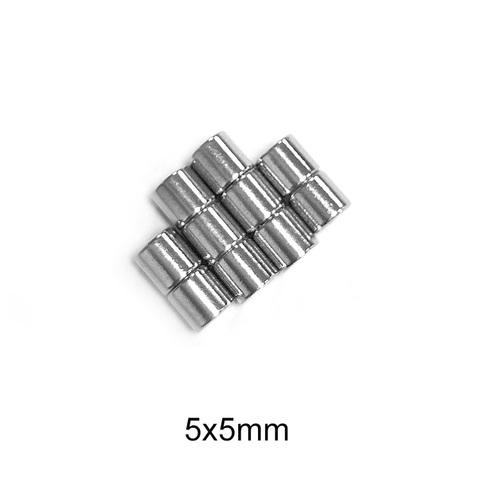 Disques magnétiques permanents en néodyme, 20 à 500 pièces, 5x5mm, 5x5mm, petits aimants ronds Super puissants ► Photo 1/6