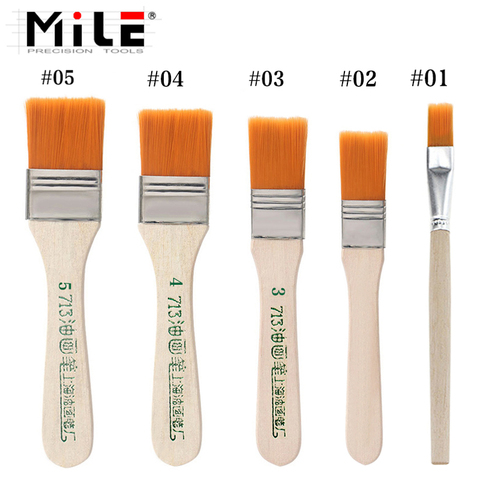 MILE – brosse de nettoyage douce pour clavier d'ordinateur, 5 pièces, nettoyeur de poussière, manche en bois pour l'électronique, téléphone portable, jeu d'outils de réparation de PCB ► Photo 1/6