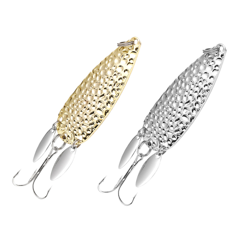Lot d'appâts artificiels en métal pour la pêche, lot d'appâts pour attraper des poissons comme les truites, les brochets et les bars, avec Spinner et triple hameçon, 25g, 1 unité ► Photo 1/6