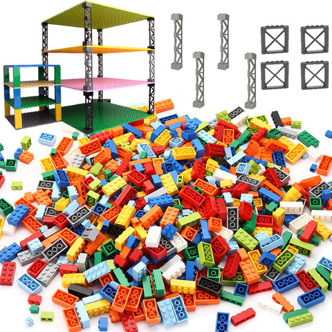 Moc-blocs de construction en briques classiques bricolage vrac, ensemble à assembler compatibles particules, jouets créatifs pour enfants, éclairage en cadeau, 1600 pièces ► Photo 1/2