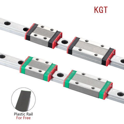 KGT rail linéaire miniature imprimante 3D, MGN9C MGN9H L = 100 350 400 500 600 800mm rail coulissant, 1 pièce guide linéaire MGN pour chariot ► Photo 1/6