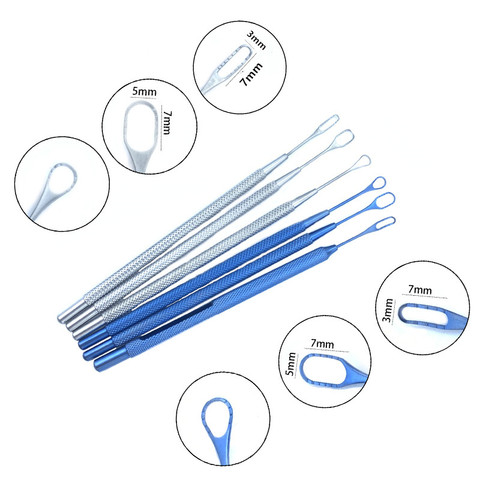 Acier inoxydable/titane boucles lentille ophtalmique lentille oeil boucle oeil instrument chirurgical ► Photo 1/6