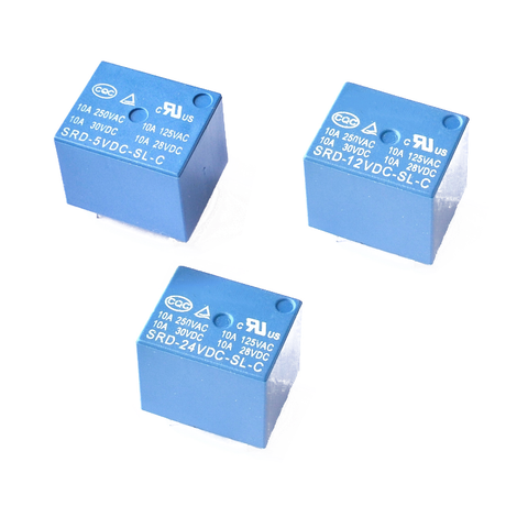 5 Pièces SRD-12VDC-SL-C Relais De Puissance SRD-03 05 06 09 12 24 12VDC-SL-C -SL-A 4Pin 5Pin 10A 3V 5V 9V 6V 24V 12V Relais De Haute Qualité ► Photo 1/3