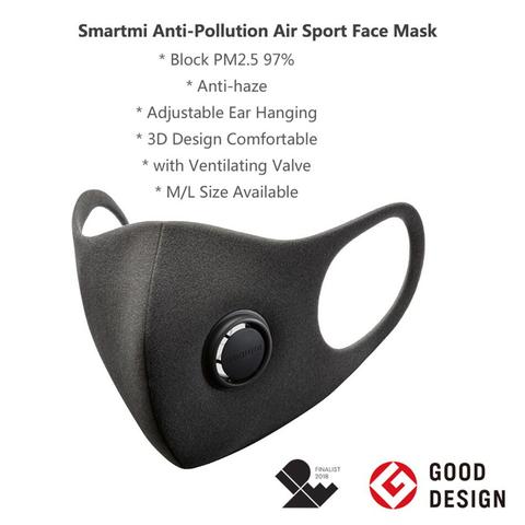 Xiaomi SmartMi PM2.5 brume masque purement Anti-brume masque facial réglable oreille pendaison mode 3D conception lumière masque respiratoire ► Photo 1/6