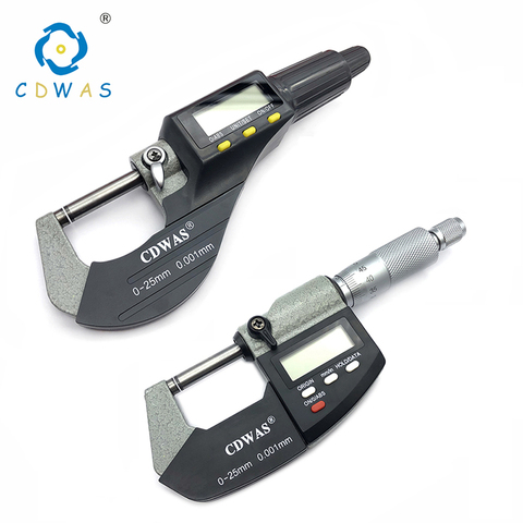 0-25mm micromètres extérieurs électroniques 0.001mm avec écran LCD Extra Large micromètre numérique outils de mesure numérique électronique ► Photo 1/6