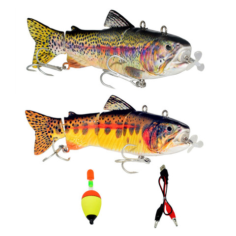 Leurre de pêche électrique avec chargeur USB, appât de type poisson nageur, crackbait, nouvelle couleur ► Photo 1/4
