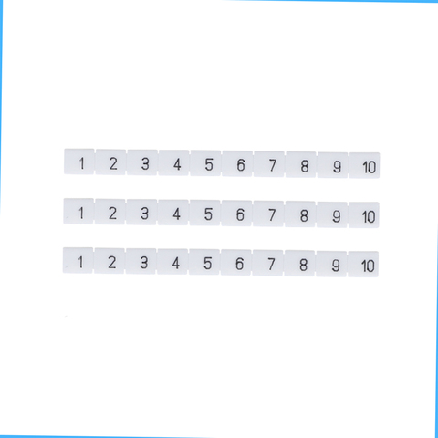 DEK – 6 bandes de marquage Zack avec numérotation Standard, avec blanc pour blocs de jonction SAK DIN Rail, 10 pièces ► Photo 1/2