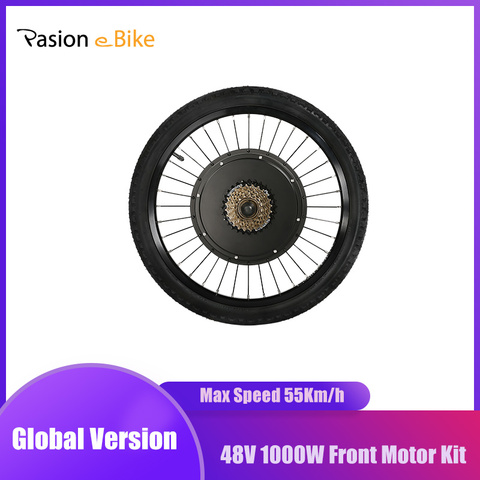 1000w avant moteur roue vélo électrique Kit 48V E vélo ensemble électrique roue moteur électrique vélo Kit de Conversion avant moyeu moteur ► Photo 1/5