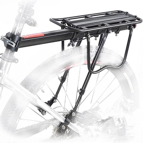 Porte-vélo en alliage d'aluminium 50KG bagages arrière porte-bagages coffre pour vélos vtt vélo étagère arrière vélo supports de vélo ► Photo 1/6