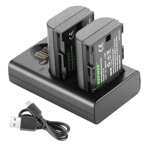 Neewer LP-E6 LP-E6N chargeur de batterie ensemble de piles rechargeables pour Canon 5D Mark II III IV 80D 70D 60D 6D EOS 5Ds 5D2 5D3 5DSR ► Photo 1/6