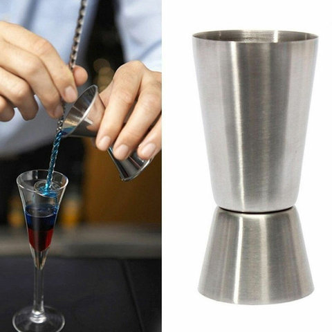 Acier inoxydable Cocktail Shaker mesure tasse barre fête vin Double gabarits tir boisson esprit mesure tasse barre accessoires barman ► Photo 1/6