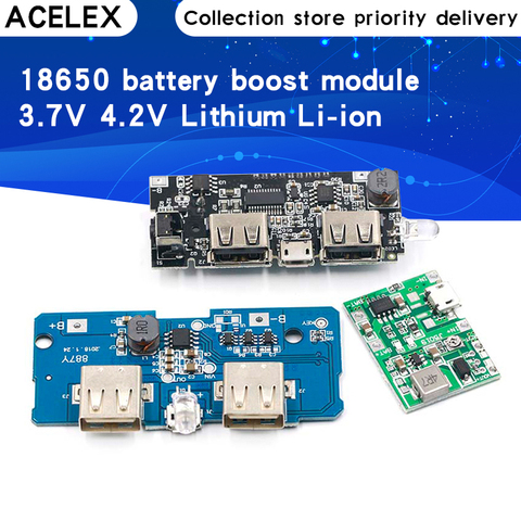 3.7V 4.2V Lithium Li-ion 18650 Batterie Chargeur DC-DC Intensifier Boost Module De Charge De la Batterie Au Lithium Step-Up Module de Carte ► Photo 1/6
