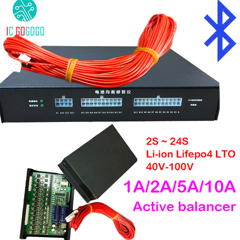 1A 2A 5A 10A Balance batterie au Lithium égaliseur actif Bluetooth 2S ~ 24S BMS Li-ion Lifepo4 LTO JK équilibreur carte de Protection 4S ► Photo 1/6