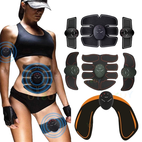 EMS hanche stimulateur musculaire sans fil entraîneur de bout à bout ABS Gel tampons Smart Fitness Gel Abdominal Patch perte de poids masseur livraison directe ► Photo 1/6