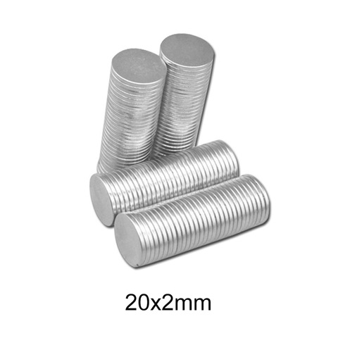 Aimant magnétique puissant Super puissant 20mm x 2mm disque d'aimants permanents en néodyme 20x2mm feuille d'aimant rond 20*2 5 ~ 100 pièces ► Photo 1/6