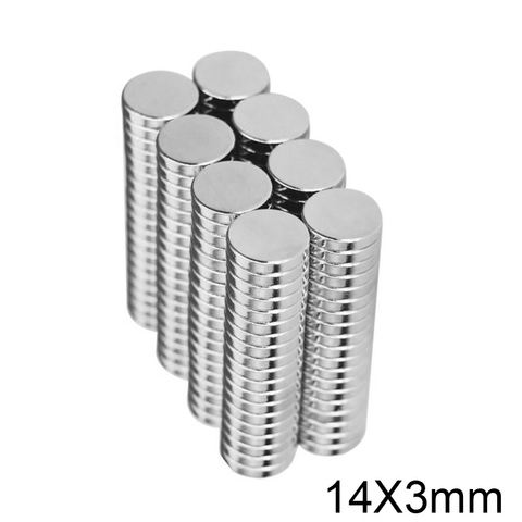 Aimant à terres rares 14x3mm, diamètre 14x3mm, aimants ronds puissants pour réfrigérateur 14mm x 3mm, aimant Permanent en néodyme 14*3mm, 5 ~ 100 pièces ► Photo 1/6