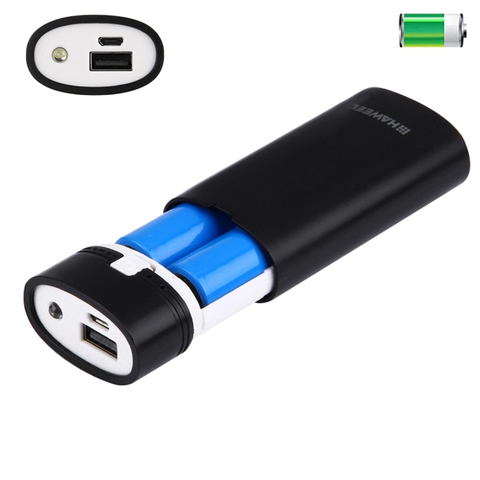 2x18650 batterie Portable 5600mAh bricolage boîtier de batterie avec sortie USB et indicateur pour iPhone pour Samsung sans batterie 5V ► Photo 1/6