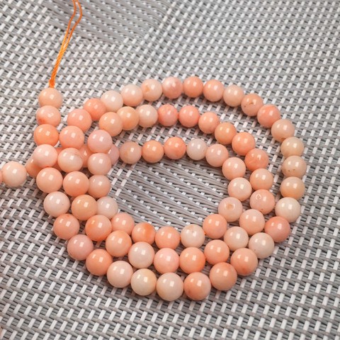 3 4 5mm petites perles de corail en pierre naturelle rondes perles d'isolation en vrac pour la fabrication de bijoux bricolage pour Bracelet collier accessoires ► Photo 1/3