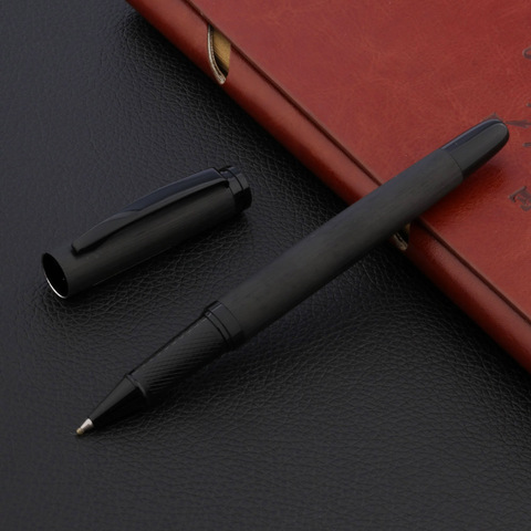 Stylo roller à encre givrée de qualité supérieure, stylo de bureau, titane noir mat, cadeau, étudiant suisse, signature ► Photo 1/6