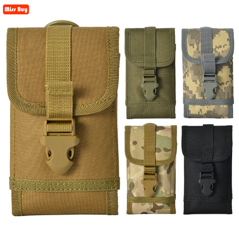 Universel toile téléphone portable sac Camouflage Sports de plein air étanche support de ceinture sac téléphone portable poche poche sac à main taille sacs ► Photo 1/6