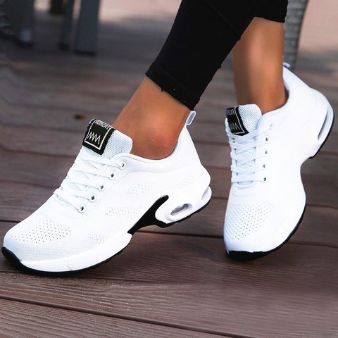 2022 nouvelles chaussures de sport à la mode pour femmes chaussures de course chaussures de sport en plein Air respirant maille confortable Jogging maille chaussures Air ► Photo 1/6