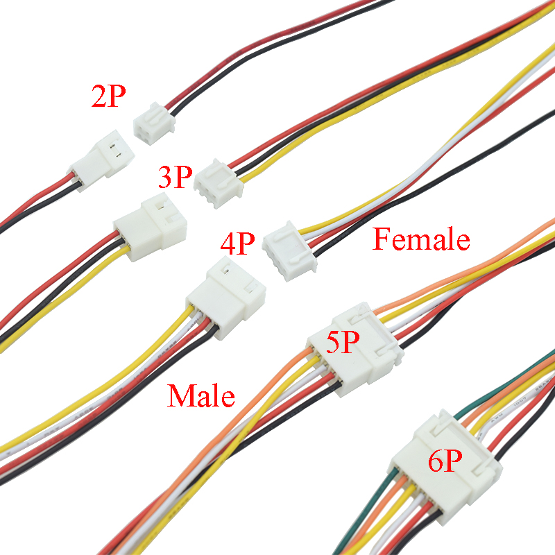 Kit Connecteurs JST-XH 2,54mm - 90 Fils Pré-sertis 22AWG + Boîtiers 2-10 Broches - Pour Batteries Lipo, Imprimantes 3D