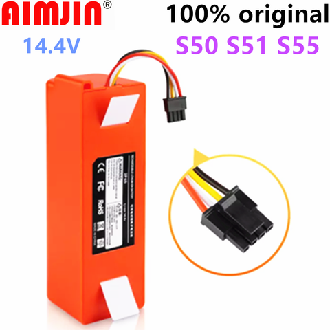 Batterie de remplacement pour aspirateur Robot d'origine pour Xiaomi Robot Roborock S50 S51 S55 pièces de rechange accessoires batterie Li-ion ► Photo 1/6