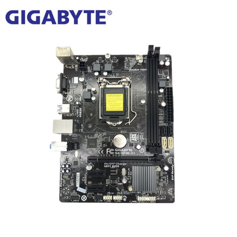 Pour GIGABYTE GA-H81M-S1 Carte Mère De Bureau H81 Socket LGA 1150 i3 i5 i7 DDR3 16G Micro-atx UEFI BIOS Original Utilisé Carte Mère ► Photo 1/3