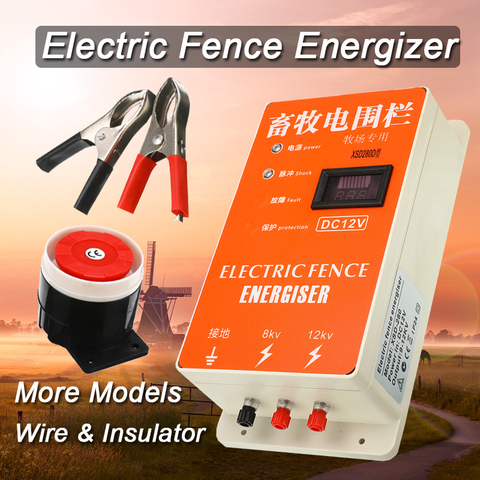 Électrificateur de clôture à énergie solaire, chargeur XSD-270A haute tension, alimentation électrique par impulsion, pour chiens, moutons, chevaux, volaille ► Photo 1/6