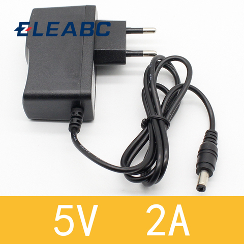 Adaptateur convertisseur AC 100V-240V DC 5V 2A 2000mA, prise ue 5.5mm x 2.1mm, 1 pièce ► Photo 1/3