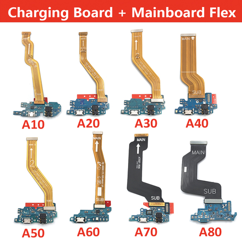 Nouveau connecteur de Port de chargement USB, carte mère flexible pour Samsung Galaxy A10 A20 A30 A40 A50 A60 A70 A80 ► Photo 1/1