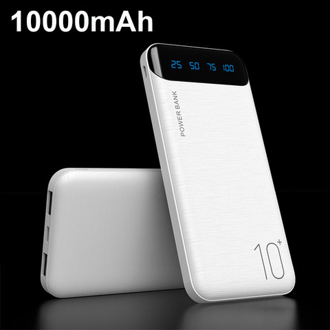 Power Bank Portable à affichage LED, 10000mAh, 2,1a, charge rapide, batterie externe pour téléphone intelligent ► Photo 1/6