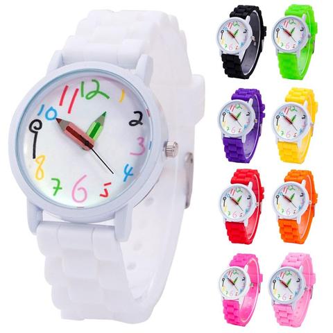 2022 enfants montres-bracelets intelligent numérique mode enfants montres crayon pointeur Quartz garçons fille étudiants tout-Match montre ► Photo 1/6