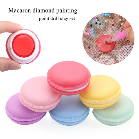 Boîte de rangement pour peinture diamant, 4 pièces, pour bricolage, colle, argile, broderie, Point de croix, perçage, boue, Macaron, conteneur, outils de perçage ► Photo 1/6