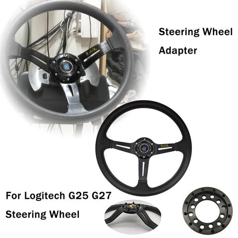 Adaptateur de volant de voiture en aluminium, 24 trous pour Logitech G25 G27, kit de Modification de volant de 70MM ► Photo 1/6