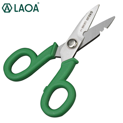 LAOA – ciseaux multifonctions en acier inoxydable, coupe-câble, pour électricien, couteau à dénuder les fils ► Photo 1/6