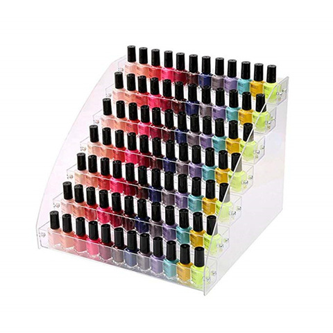 Présentoir de vernis à ongles en acrylique, 2, 3, 4, 5, 6, 7 couches, organisateur, manucure, cosmétiques, bijoux, support, boîte de maquillage transparente, WJ604 ► Photo 1/5