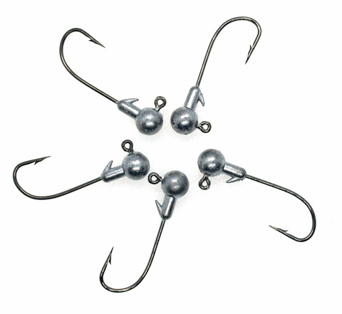 Lot de 5 hameçons en tungstène rond pour la pêche au bar Crappie, 1g/2g/5g/7g/14g/20g ► Photo 1/6