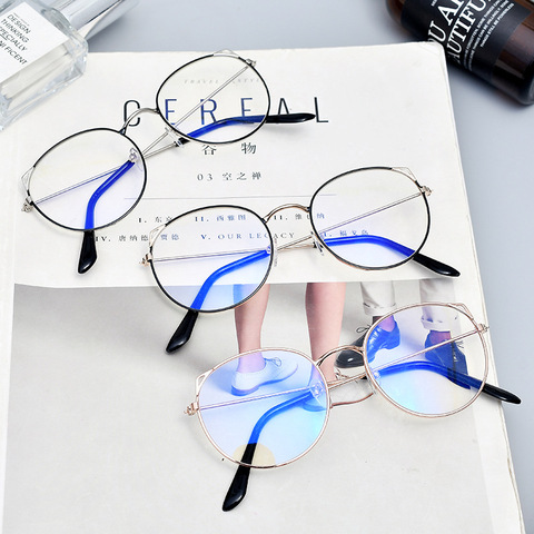 Lunettes rondes Anti-rayons bleus pour ordinateur, verres optiques, protection UV, filtre de jeu ► Photo 1/6