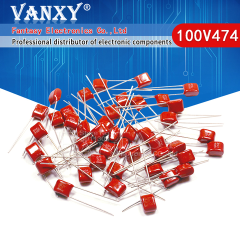 Condensateur en film polypropylène 0.47UF, 10 pièces, 5% UF, pas de 5mm, 470nf 474 100V CBB ► Photo 1/6